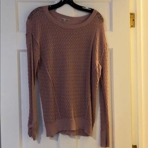 Halogen crochet knit sweater